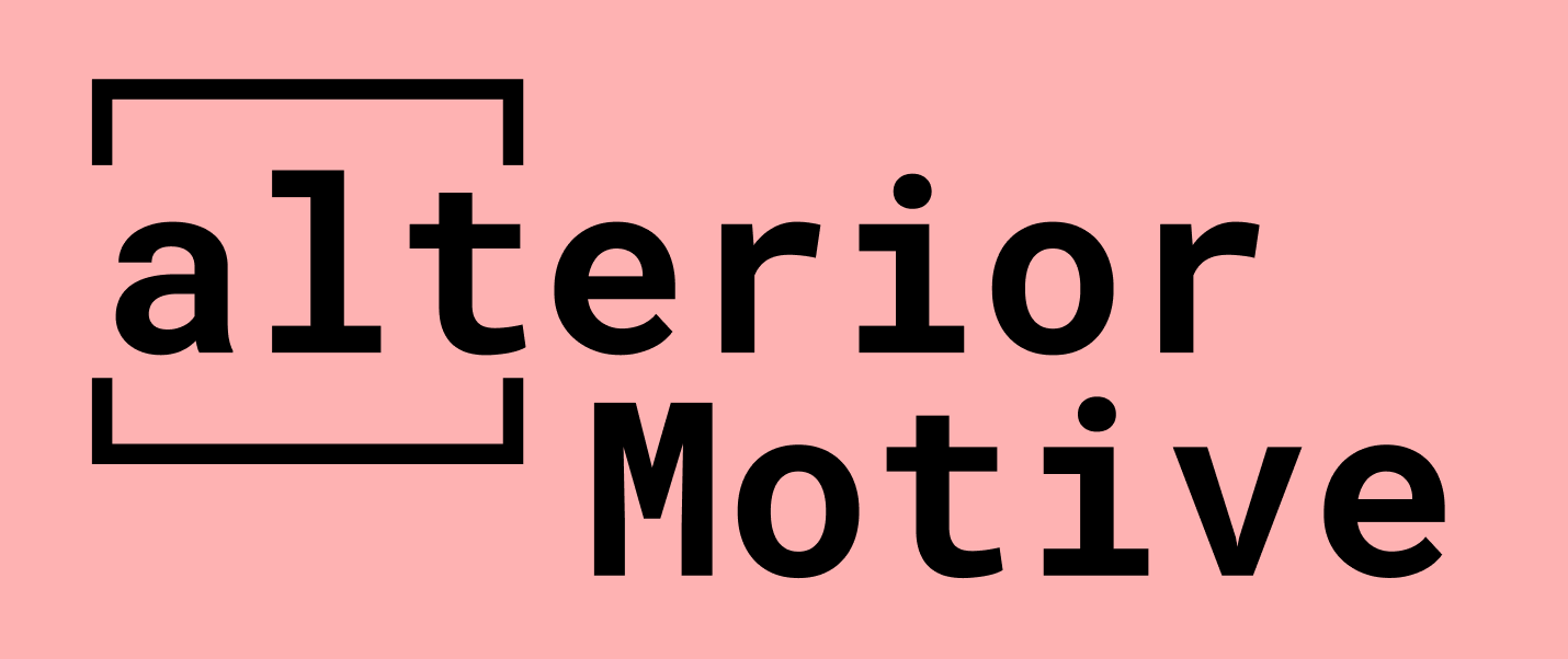 Alterior Motive logo with brackets around alt